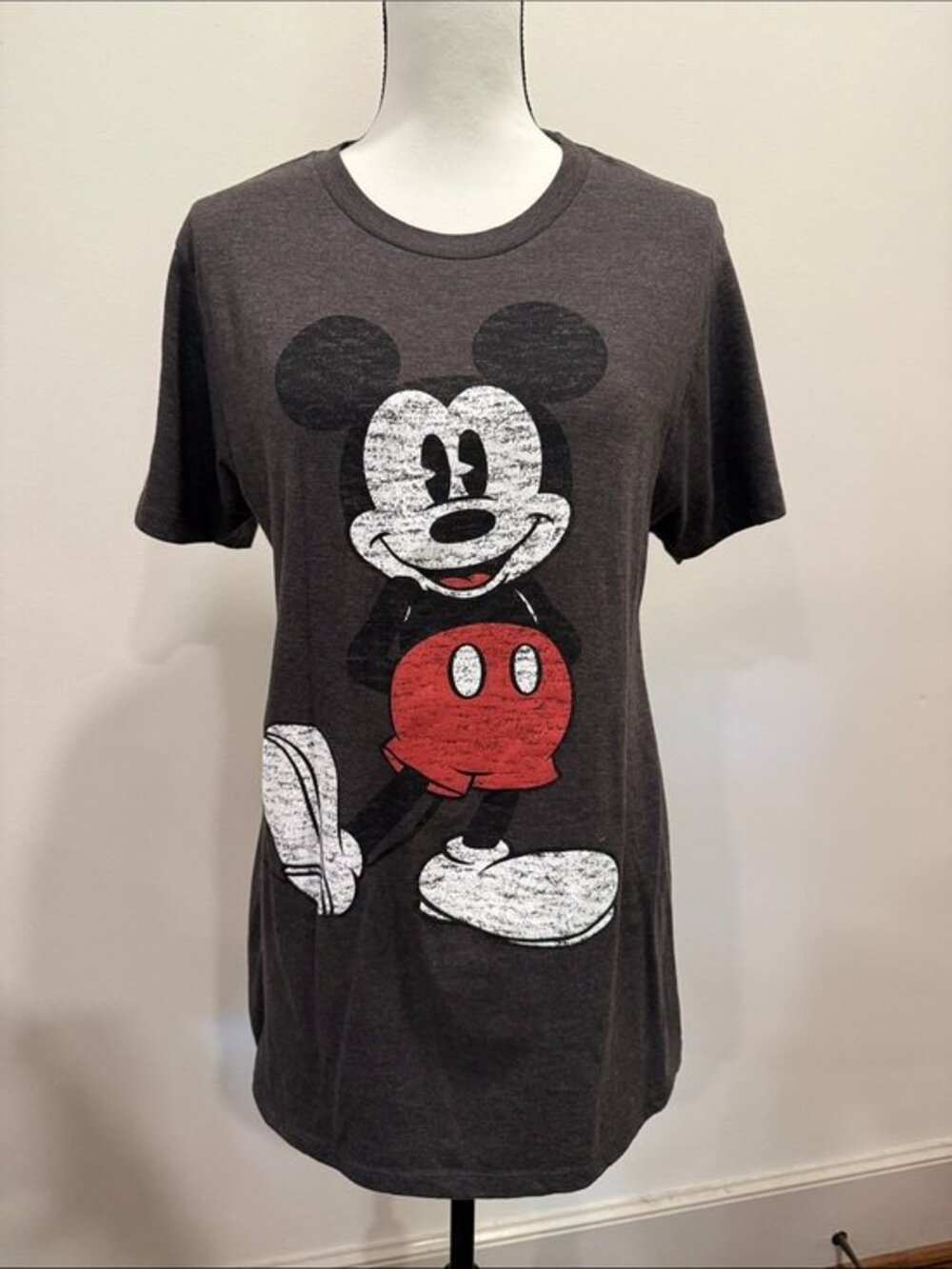 Disney Mickey Mouse Short Sleeved T-Shirt in Grey Size Medium